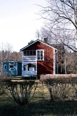 A red house in finland.