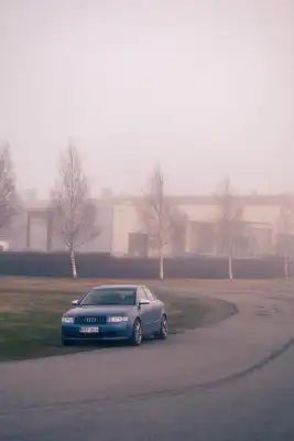 A car in misty finland.